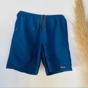 MENS PATAGONIA Navy Blue Swim Swimsuit Lined Mesh Waterproof Trunks Shorts S